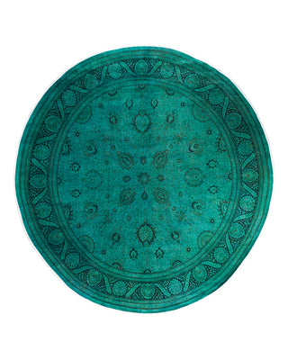 Fine Vibrance, One-of-a-Kind Hand-Knotted Area Rug  - Green, 12' 1" x 12' 1"