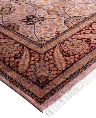 Overdyed Hand-Knotted Wool Modern-Contemporary Purple Area Rug 6' 2" x 9' 1"