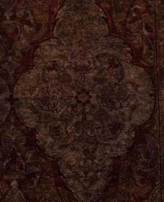 Overdyed One-of-a-Kind Wool Brown Area Rug 4' 1" x 5' 11"