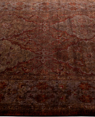 Overdyed One-of-a-Kind Wool Brown Area Rug 4' 1" x 5' 11"