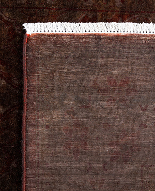 Overdyed One-of-a-Kind Wool Brown Area Rug 4' 1" x 5' 11"