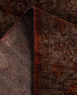 Overdyed One-of-a-Kind Wool Brown Area Rug 4' 1" x 5' 11"