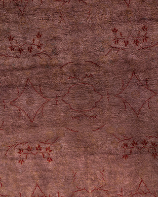 Contemporary Hand-Knotted Overdyed Pink Runner 3' 2" x 8' 4"