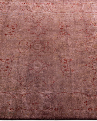 Contemporary Hand-Knotted Overdyed Pink Runner 3' 2" x 8' 4"