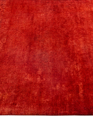 Contemporary Hand-Knotted Overdyed Orange Runner 2' 9" x 17' 10"
