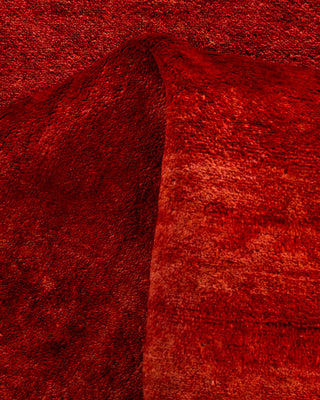 Contemporary Hand-Knotted Overdyed Orange Runner 2' 9" x 17' 10"