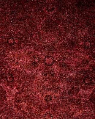 Contemporary Hand Knotted Overdyed Red Area Rug 3' 2" x 5' 4"