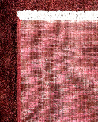 Contemporary Hand Knotted Overdyed Red Area Rug 3' 2" x 5' 4"