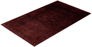 Contemporary Hand Knotted Overdyed Red Area Rug 3' 2" x 5' 4"
