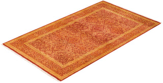 Traditional Hand Knotted Orange Area Rug 3' 2" x 5' 6"