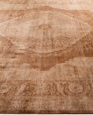 Overdyed One-of-a-Kind Wool Brown Area Rug 9' 4" x 12' 5"