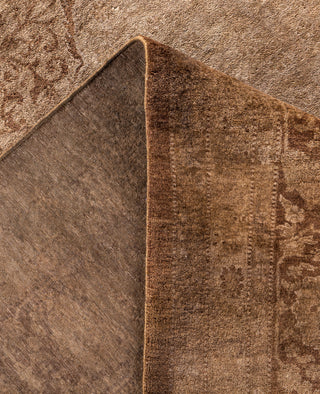 Overdyed One-of-a-Kind Wool Brown Area Rug 9' 4" x 12' 5"