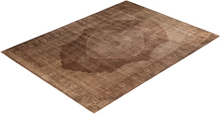 Overdyed One-of-a-Kind Wool Brown Area Rug 9' 4" x 12' 5"