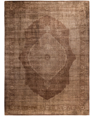 Overdyed One-of-a-Kind Wool Brown Area Rug 9' 4" x 12' 5"