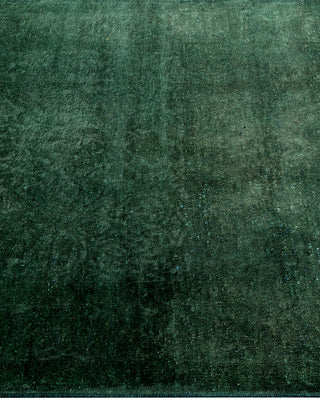 Contemporary Hand-Knotted Overdyed Green Area Rug 3' 2" x 5' 3"