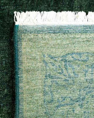 Modern Overdyed Hand Knotted Wool Green Area Rug 3' 2" x 5' 3"