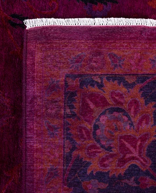 Overdyed Hand-Knotted Wool Modern-Contemporary Pink Area Rug 9' 4" x 12' 2"