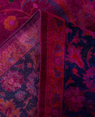 Overdyed Hand-Knotted Wool Modern-Contemporary Pink Area Rug 9' 4" x 12' 2"