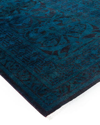 Contemporary Fine Vibrance Blue Wool Runner - 2' 8" x 13' 10"