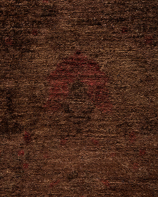 Contemporary Fine Vibrance Brown Wool Area Rug - 9' 0" x 11' 10"