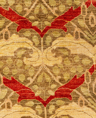 Eclectic, One-of-a-Kind Hand-Knotted Area Rug  - Gold, 10' 2" x 13' 7"