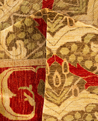 Eclectic, One-of-a-Kind Hand-Knotted Area Rug  - Gold, 10' 2" x 13' 7"