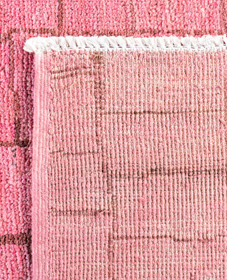 Overdyed Hand-Knotted Wool Modern-Contemporary Pink Area Rug 4' 9" x 7' 10"