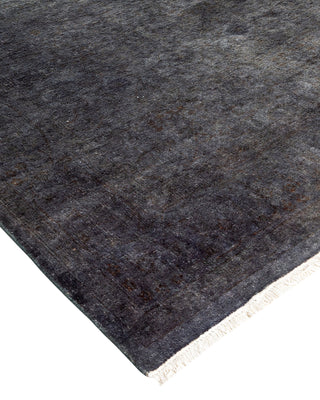 Modern Overdyed Hand Knotted Wool Gray Area Rug 4' 0" x 6' 4"