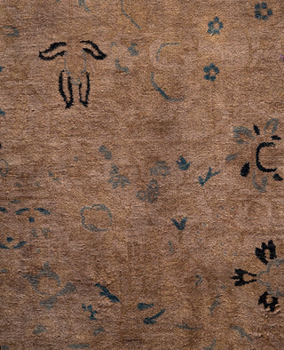 Overdyed One-of-a-Kind Wool Brown Area Rug 3' 1" x 5' 1"