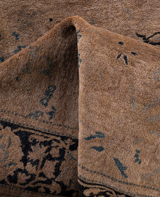 Overdyed One-of-a-Kind Wool Brown Area Rug 3' 1" x 5' 1"
