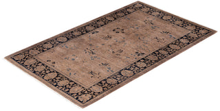 Overdyed One-of-a-Kind Wool Brown Area Rug 3' 1" x 5' 1"