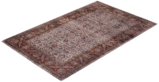 Contemporary Hand Knotted Overdyed Beige Area Rug 3' 1" x 4' 10"
