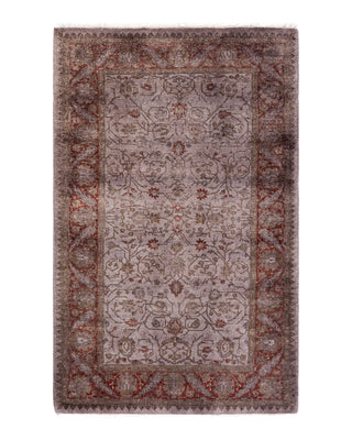 Contemporary Fine Vibrance Beige Wool Area Rug 3' 1" x 4' 10"