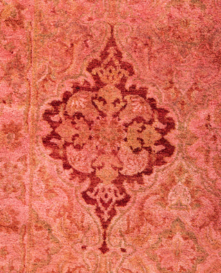 Overdyed Hand-Knotted Wool Modern-Contemporary Pink Runner 2' 6" x 12' 3"