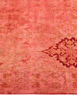 Overdyed Hand-Knotted Wool Modern-Contemporary Pink Runner 2' 6" x 12' 3"
