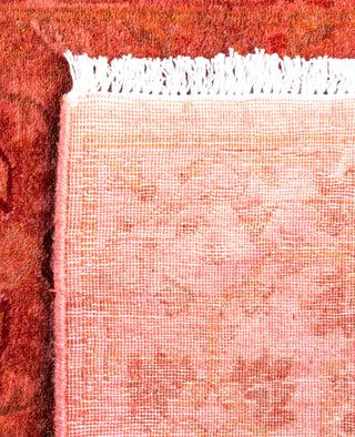 Overdyed Hand-Knotted Wool Modern-Contemporary Pink Runner 2' 6" x 12' 3"