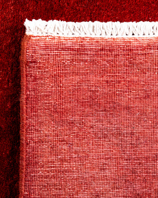 Overdyed Hand-Knotted Orange Runner 2' 6" x 4' 2"