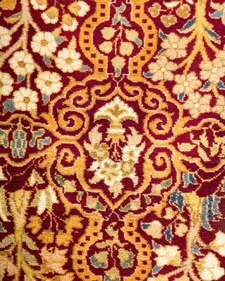 Traditional Hand Knotted Red Square Area Rug 6' 1" x 6' 10"