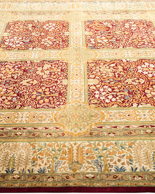 Traditional Hand Knotted Red Square Area Rug 6' 1" x 6' 10"