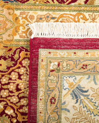 Traditional Hand Knotted Red Square Area Rug 6' 1" x 6' 10"