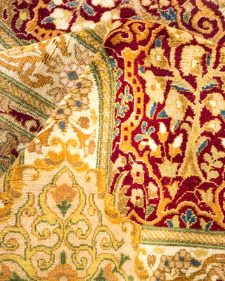 Traditional Hand Knotted Red Square Area Rug 6' 1" x 6' 10"