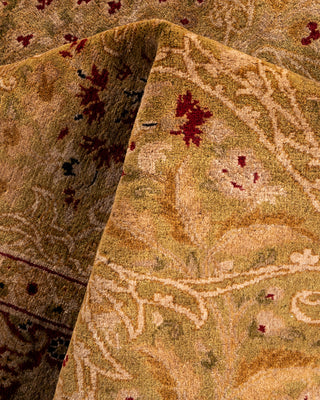 Contemporary Hand Knotted Overdyed Brown Area Rug 4' 3" x 5' 10"