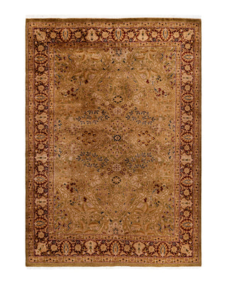 Contemporary Fine Vibrance Green Wool Area Rug 4' 3" x 5' 10"