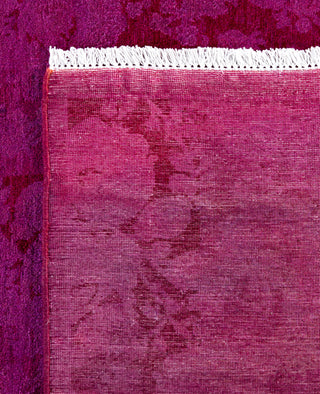 Overdyed One-of-a-Kind Wool Pink Area Rug 4' 8" x 6' 9"