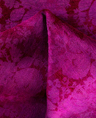 Overdyed One-of-a-Kind Wool Pink Area Rug 4' 8" x 6' 9"