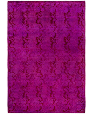 Overdyed One-of-a-Kind Wool Pink Area Rug 4' 8" x 6' 9"