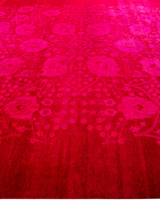 Overdyed Hand-Knotted Pink Area Rug 10' 2" x 13' 6"