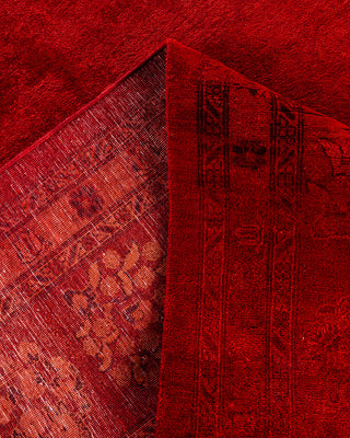 Contemporary Hand-Knotted Overdyed Orange Area Rug 10' 0" x 13' 6"