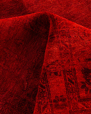 Contemporary Hand-Knotted Overdyed Orange Area Rug 10' 0" x 13' 6"
