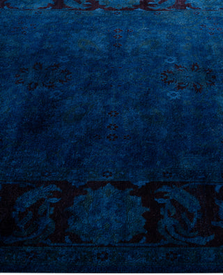 Overdyed One-of-a-Kind Wool Navy Area Rug 5' 1" x 7' 7"